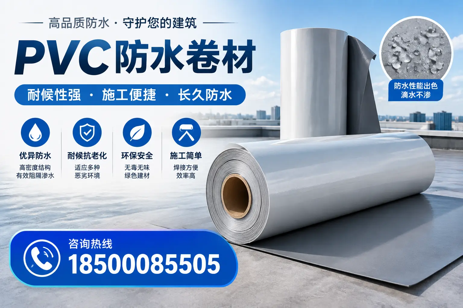 pvc防水卷材在威海的行业应用前景分析